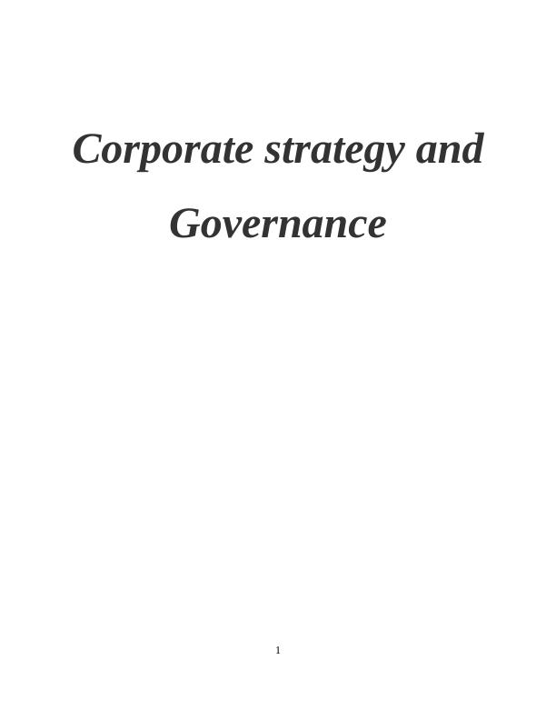 Corporate governance and its effectiveness - Bentley case study