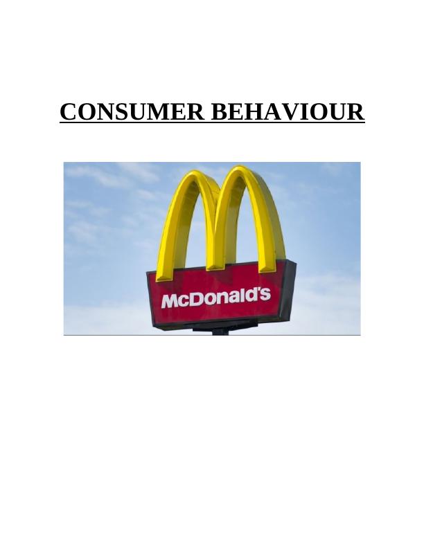 Consumer Behaviour in McDonald's_1