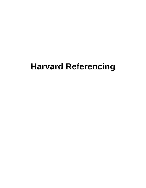 Research Paper on Correct use of Harvard Referencing at the University of Sunderland_1