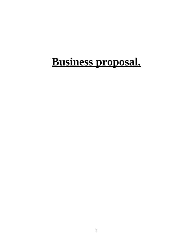 business proposal for mobile application