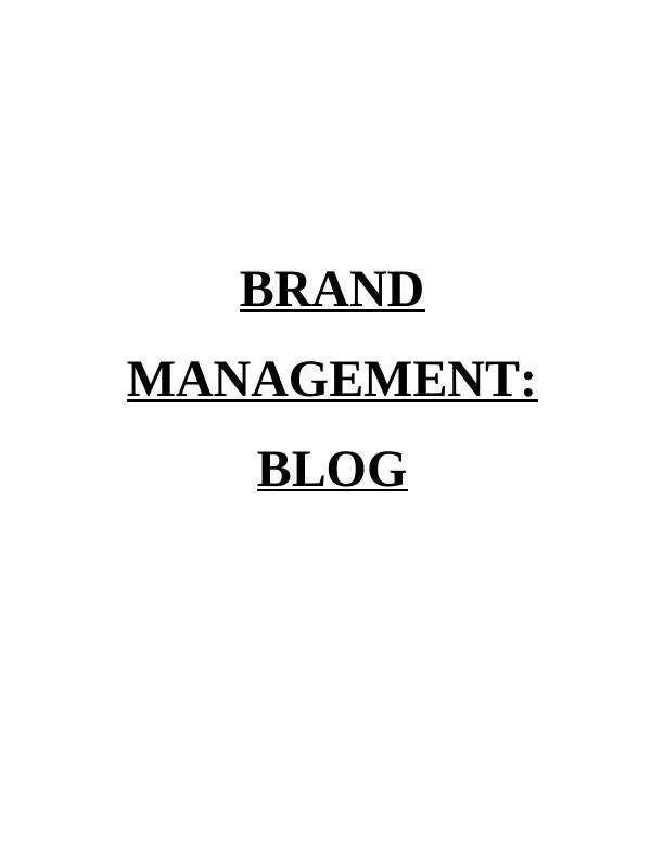 Brand Management Assignment - NIKE_1