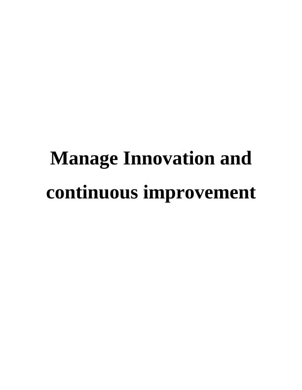 Innovation and Continuous Improvement INTRODUCTION_1