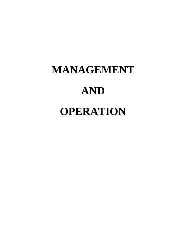 Management and Operations Assignment - P1 Role of manager and leader_1
