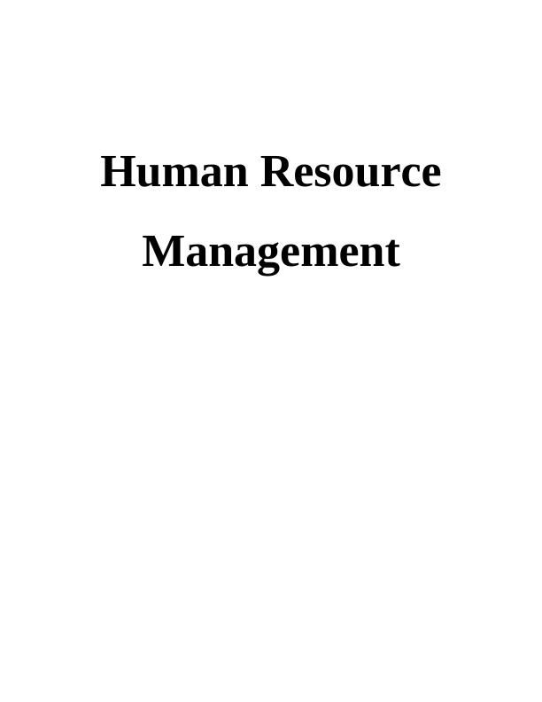 Human Resource Management at Virgin Media : Assignment_1