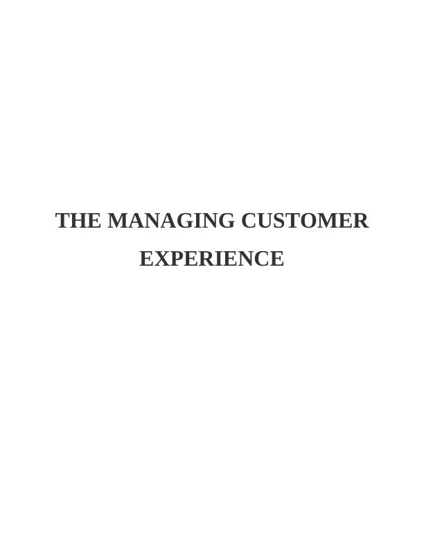 Customer Experience Management: Assignment (Solved)_1