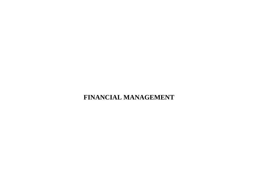 (solved) Assignment on Financial Management_1