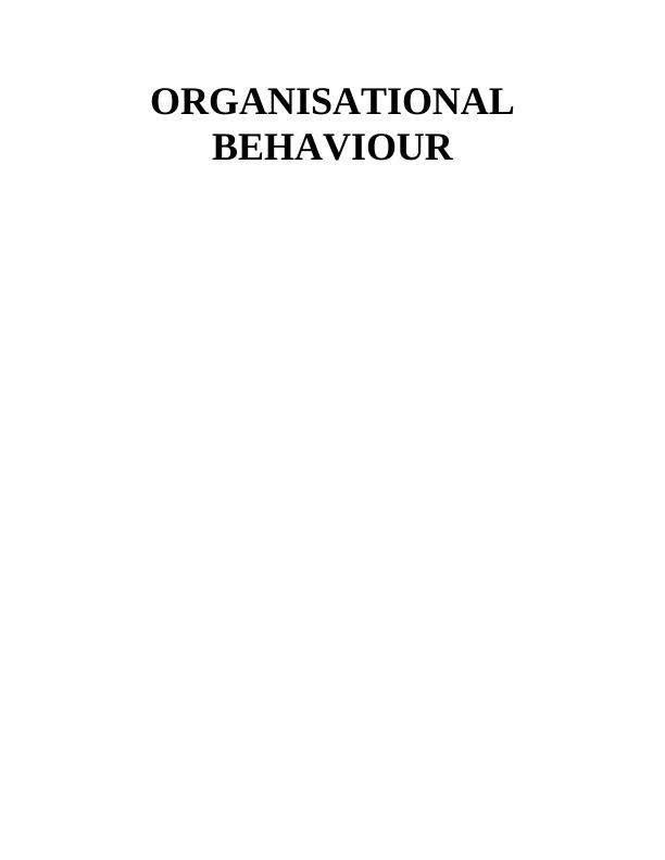 symbiosis organisational behaviour assignment