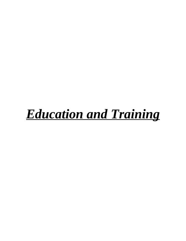 Education and Training - Doc_1