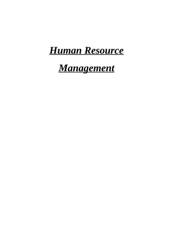 The Table of Contents for Human Resource Management_1