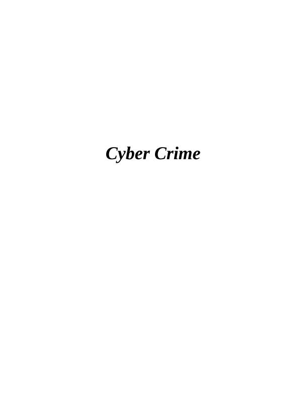 Cyber Crime Threat - Essay_1