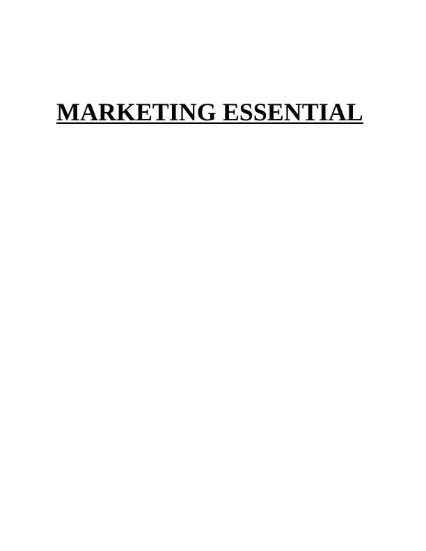 Marketing Essentials Assignment : Zara_1