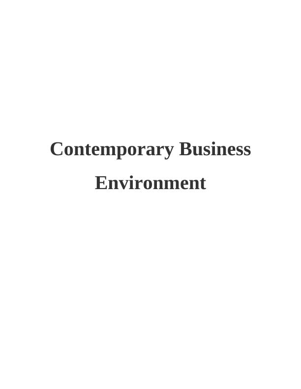 Contemporary Business Environment: SWOT and PESTEL Analysis of TESCO_1