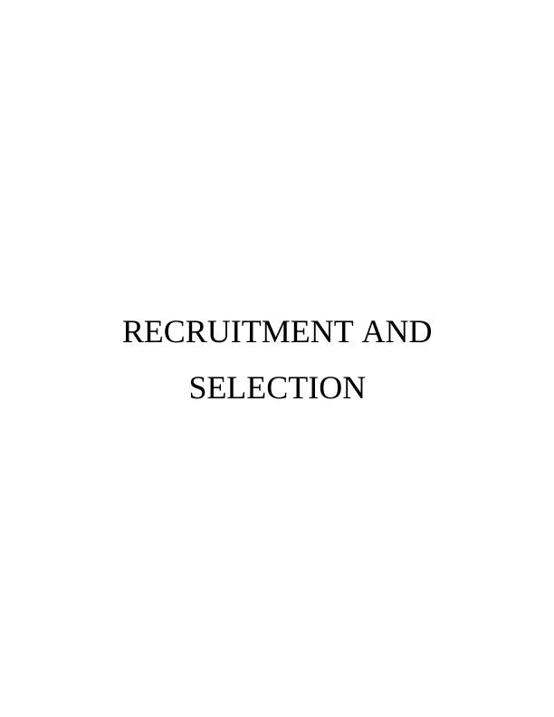 Hrm recruitment and selection process_1