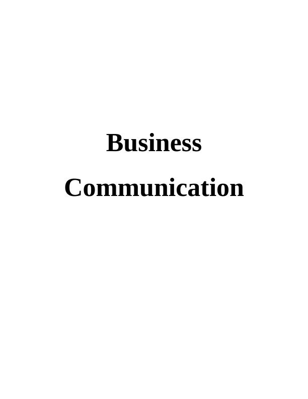 Effective Business Communication Assignment PDF_1