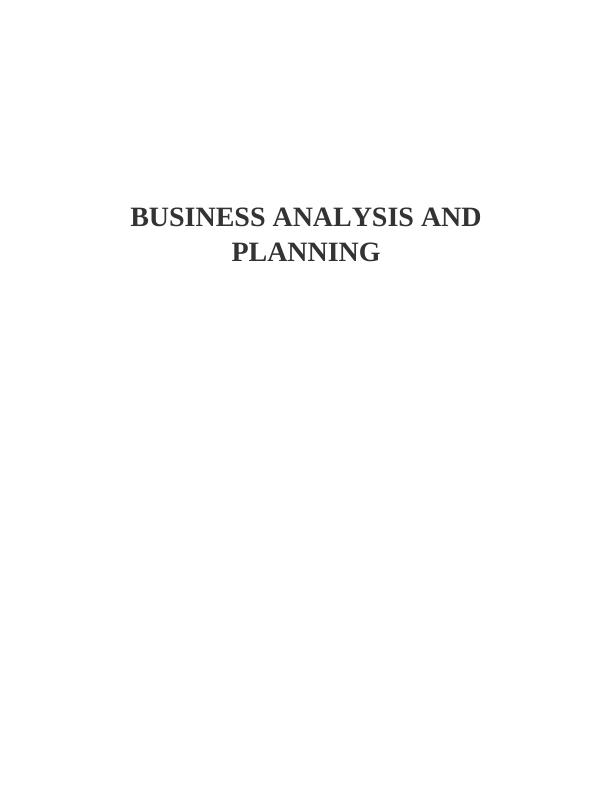 Business Analysis and Planning Report_1