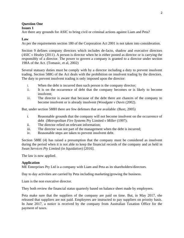 Australian Business Law Application - Assignment_2