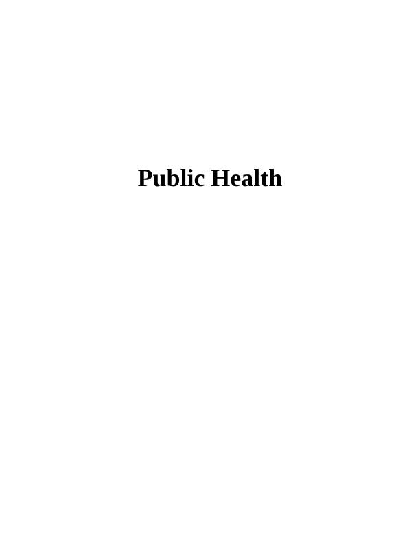Public Health Assignment Solution_1