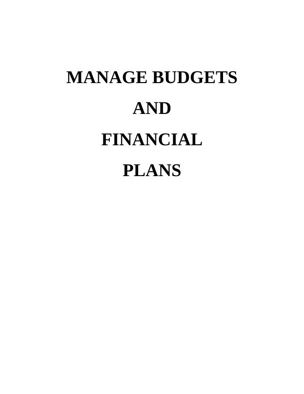 Managing Budgets and Financial Plans in a Team_1