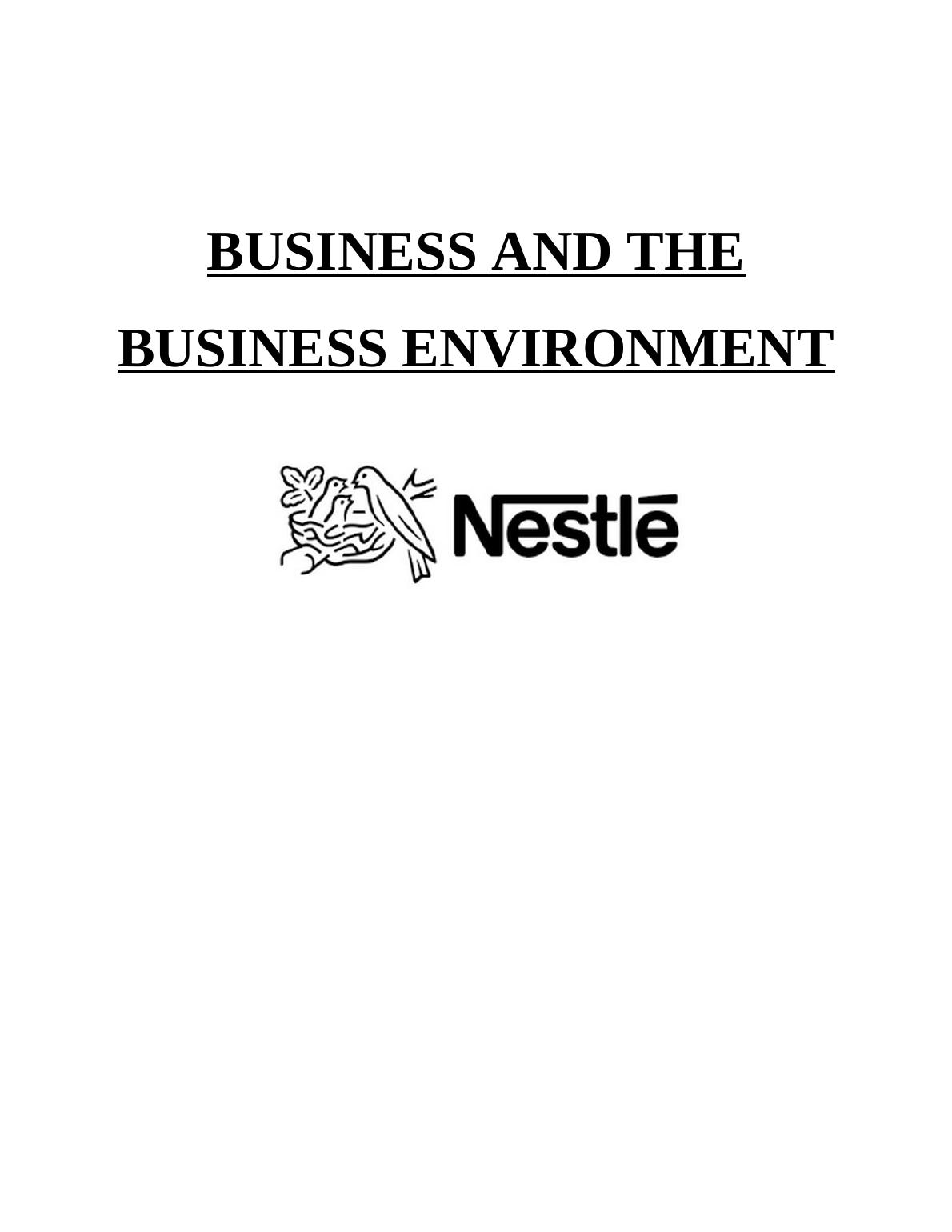 The Business Environment of Nestle_1