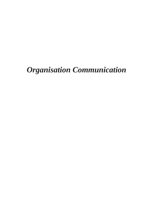 Organisation Communication assignment_1