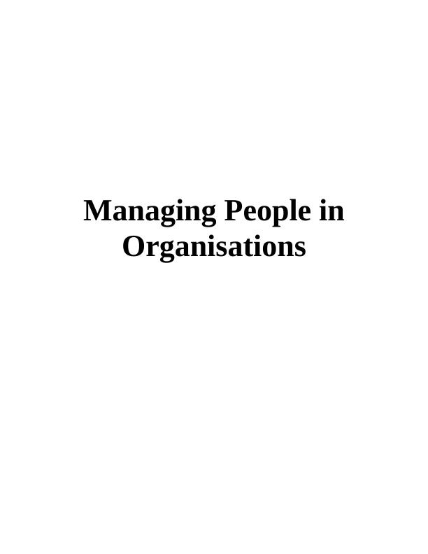 Managing People in Organisations Assignment - Apple Inc_1