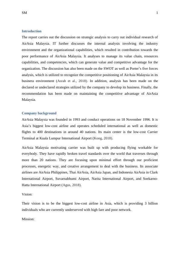 Strategic Analysis of AirAsia Malaysia_2