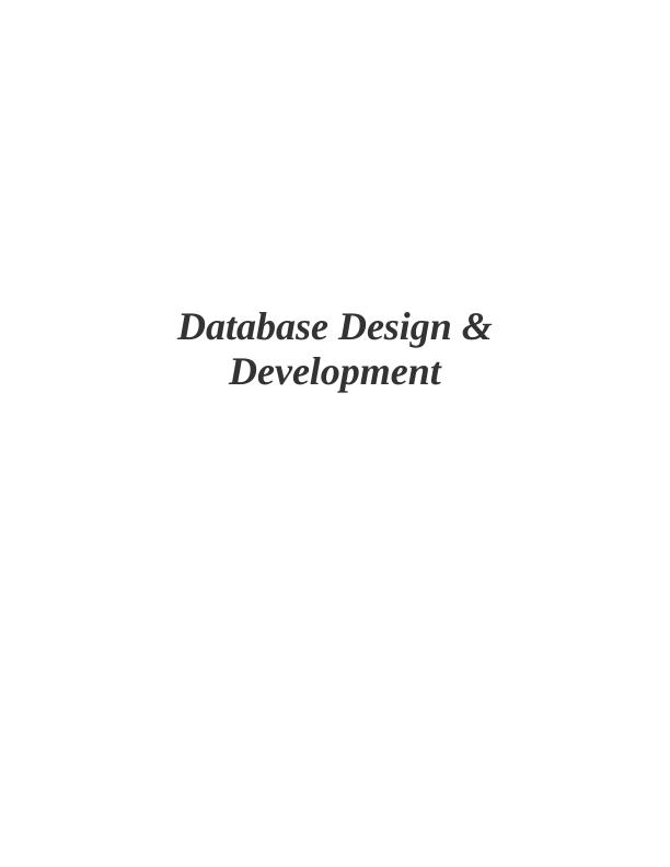 Database Design & Development- Doc_1