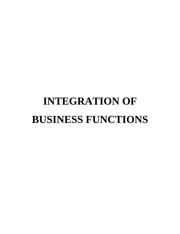 Integration of Business Functions McDonald_1