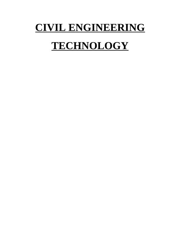 Civil Engineering Technology - Assignment_1