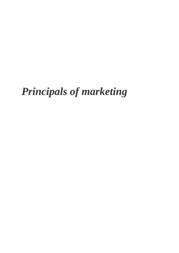 Principles of Marketing: Case Study of Body Shop_1