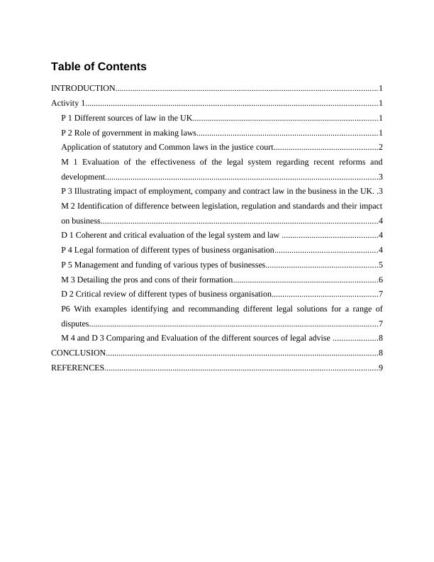 Business Law INTRODUCTION 1 Activity 1: Laws, Regulation and Standards in the UK_2