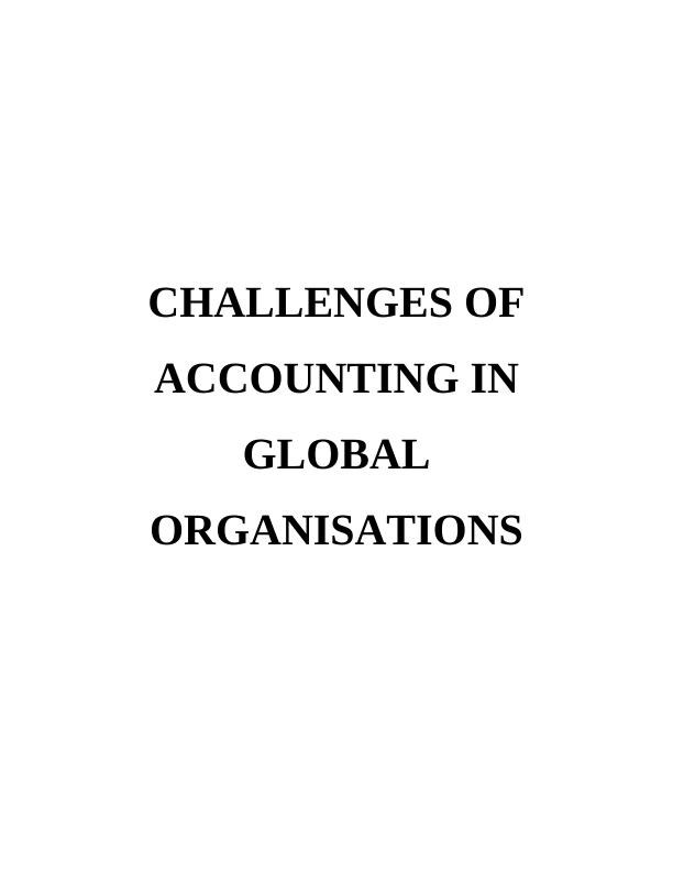 Accounting Challenges of IFRS and GAAP | Report_1