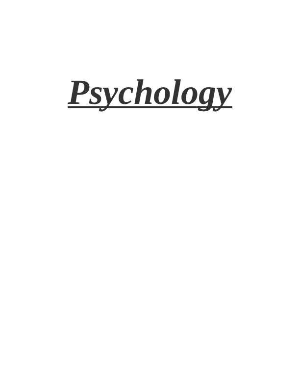 Psychology: Erik Erikson's Theory and Nora's Resolving_1