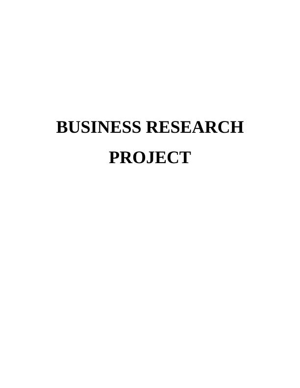 business research projects pdf