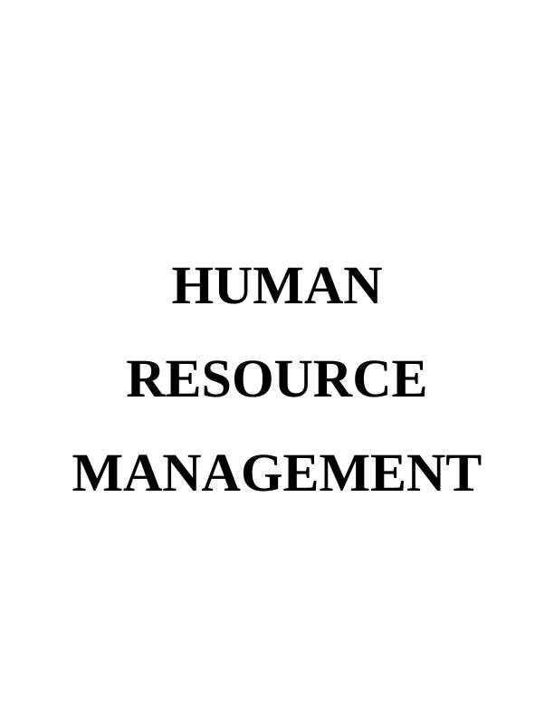 Morrisons : Human Resource Management_1