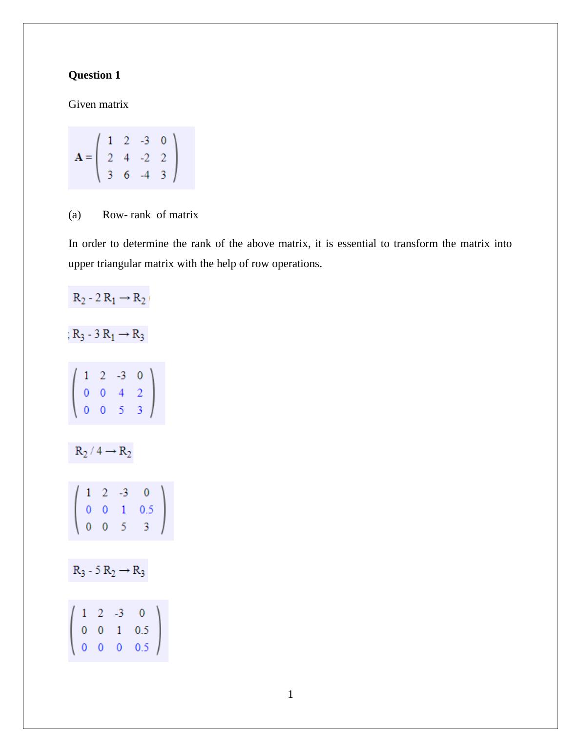 SIT292: Linear Algebra | Assignment_2