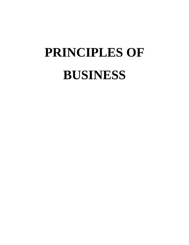 Assignment on Principles of Business Sample_1
