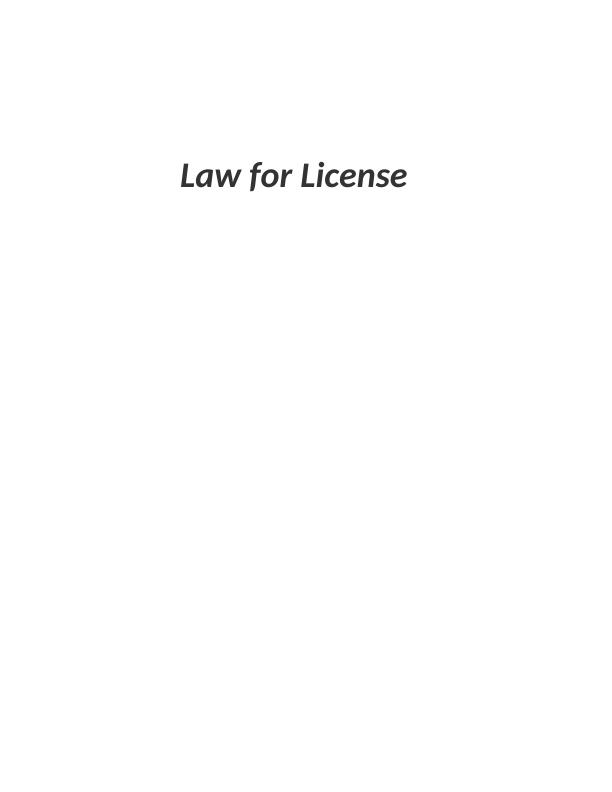 Law for License in  East London_1