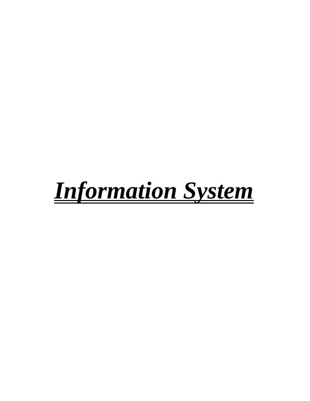 Information System: Assignment_1