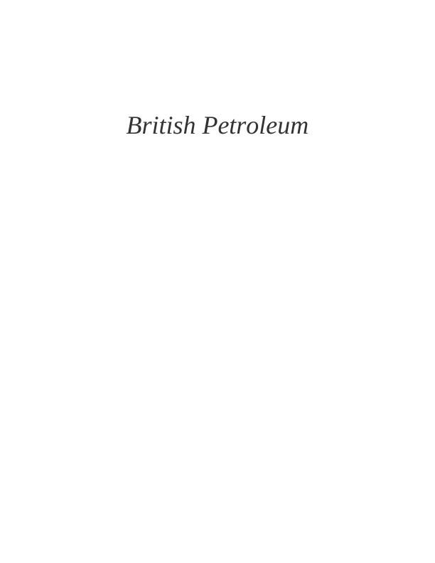PESTLE analysis on British Petroleum_1
