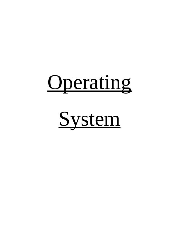 Operating System Assignment_1