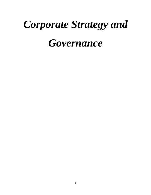 Corporate Strategy and Governance_1