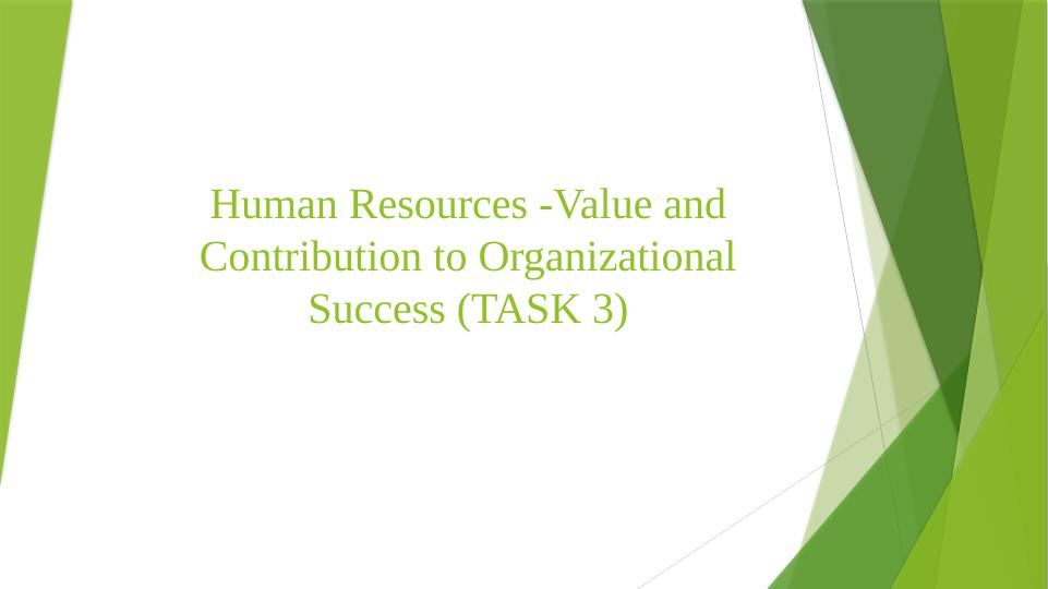 Human Resources - Value and Contribution to Organizational Success_1
