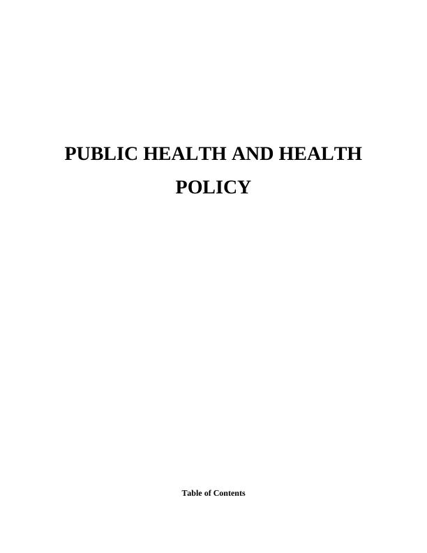 Public Health and Health Policy_1