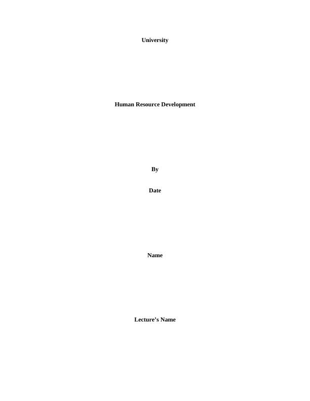 Unit 4 Human Resource Development - Mcdonalds_1