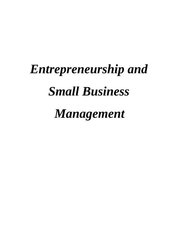 Entrepreneurship Typology and Small Business Management._1