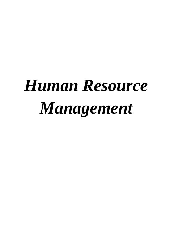 Purpose and Functions of Human Resource Management of ALDI : Report_1