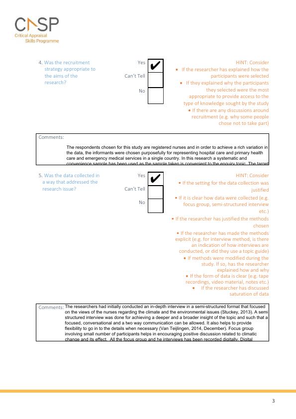 casp case study checklist