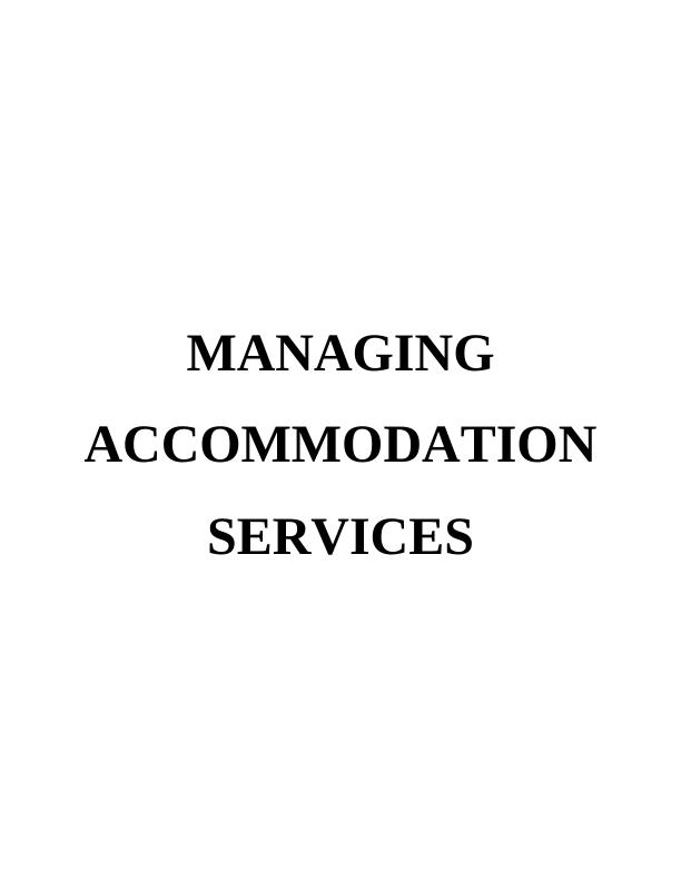 Assignment on Managing Accommodation Services - (Doc)_1