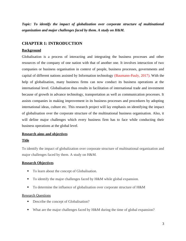 Impact of Globalization on Multinational Organizations: A Study on H&M_3